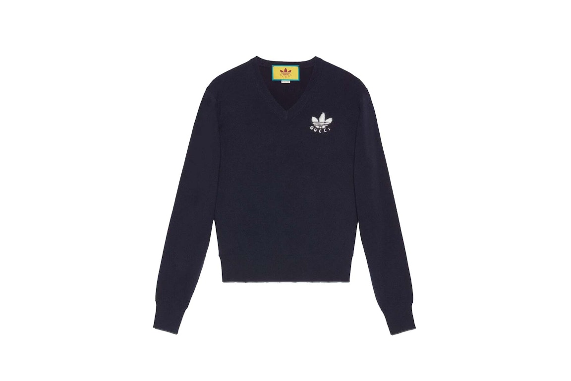 Pre-owned Gucci X Adidas Wool Sweater Navy