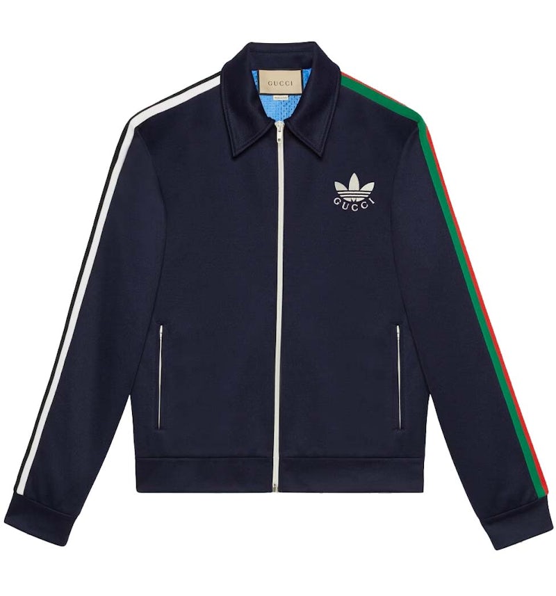 Gucci x adidas Zip Jacket Navy Blue Men's SS23 US