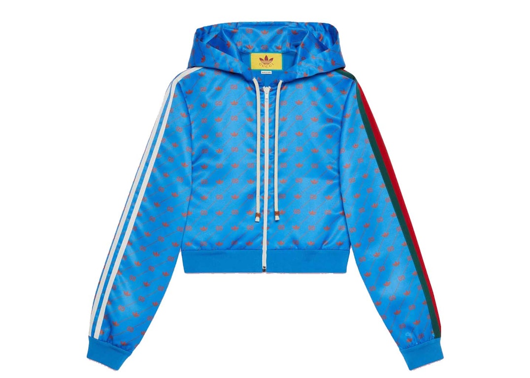 Pre-owned Gucci X Adidas Zip Jacket Blue