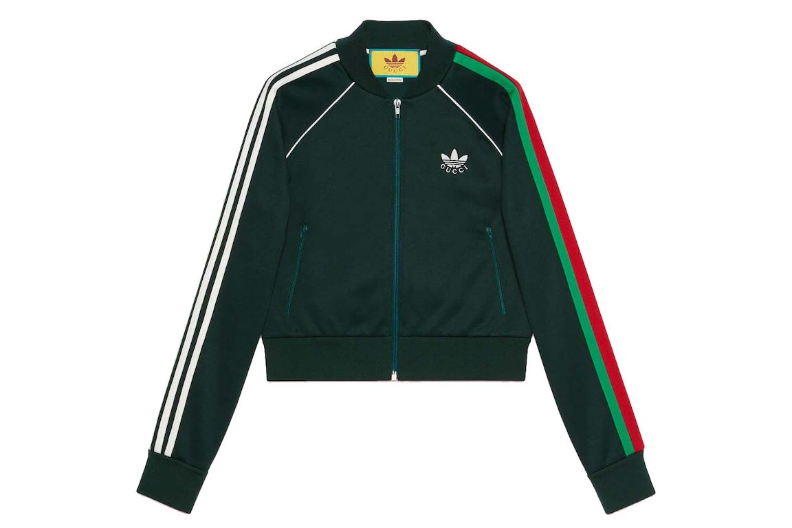Pre-owned Gucci X Adidas Zip Jacket Dark Green