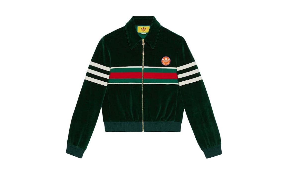 Pre-owned Gucci X Adidas Zip Jacket Green