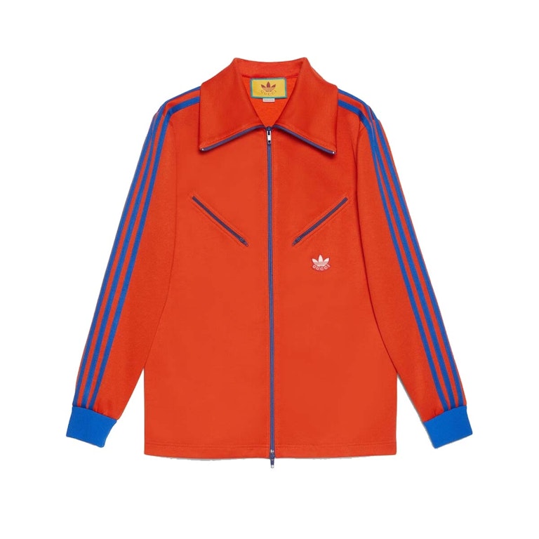 Pre-owned Gucci X Adidas Zip Sweatshirt Orange/blue
