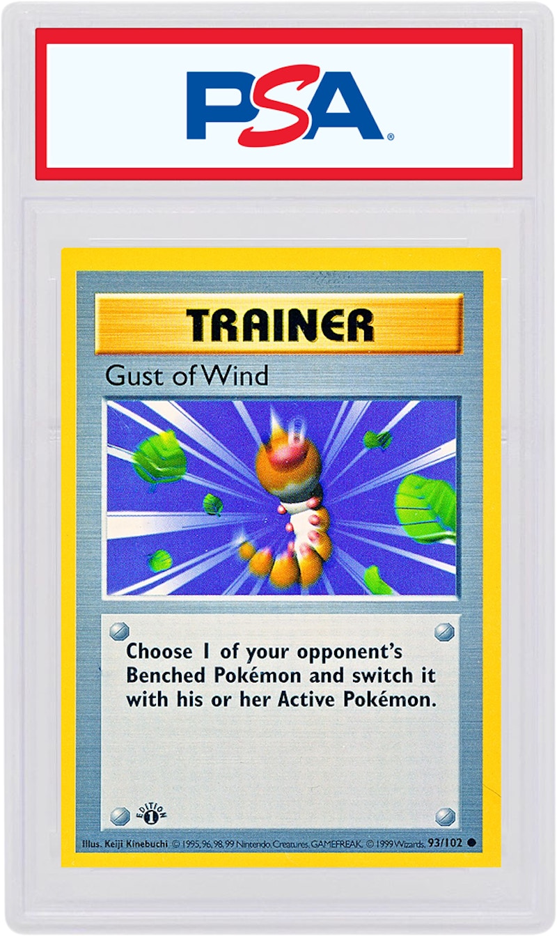 Gust of Wind 1999 Pokemon TCG Base Set 1st Edition #93/102 (PSA or BGS  Graded) - 1999 - US