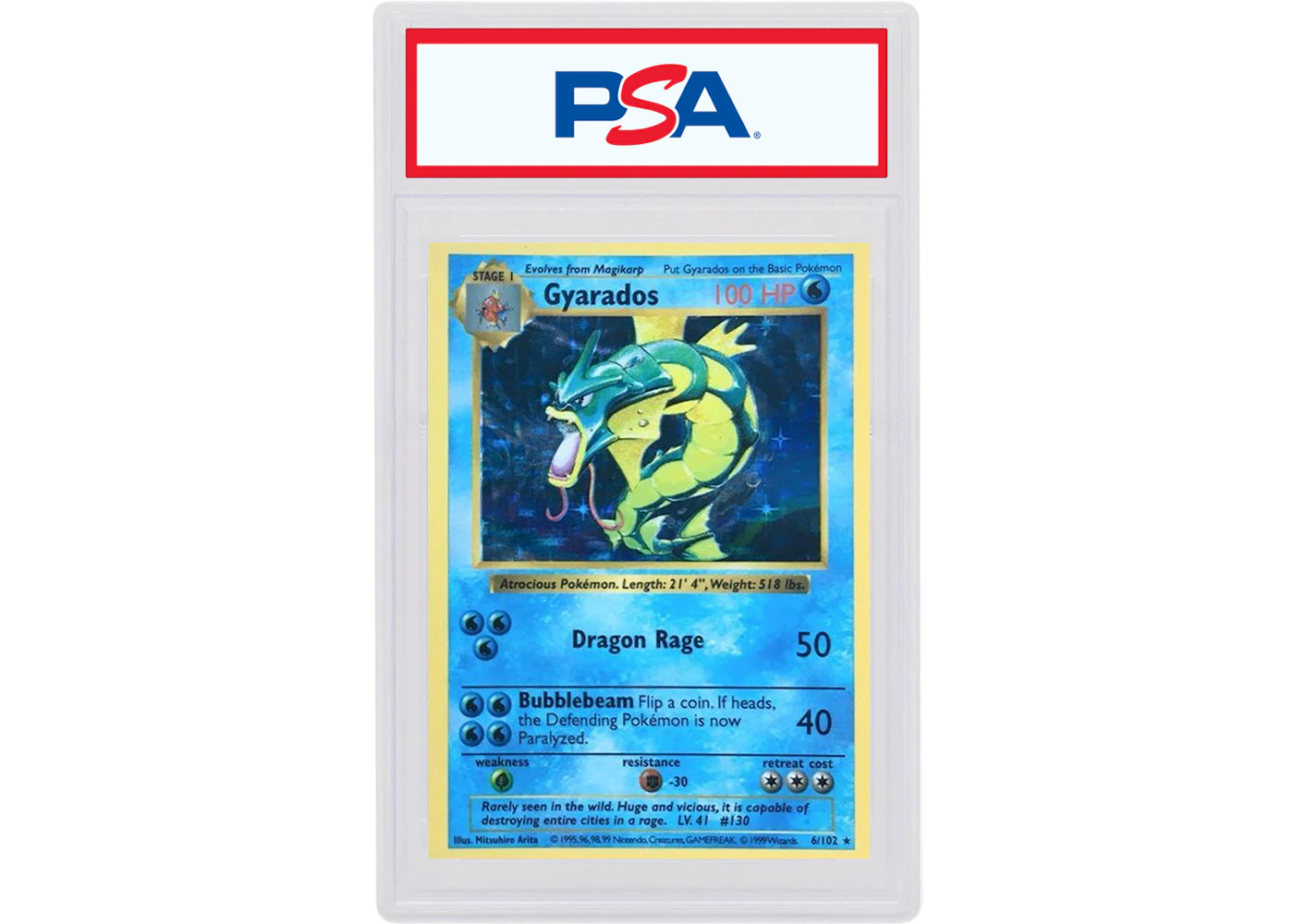 Gyarados-Holo 1999 Pokemon TCG Base Set Shadowless #6/102 (PSA or BGS Graded) - 1999 - US Gyarados-Holo 1999 Pokemon TCG Base Set Shadowless #6/102 (PSA or BGS Graded) - 1999 - US