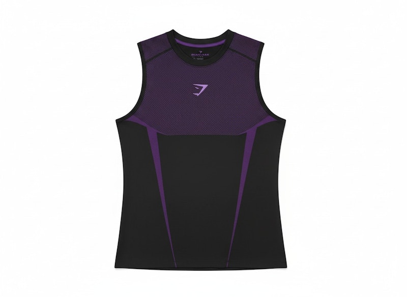 Gymshark Onyx 5.0 Muscle Fit Tank Black/Athletic Purple Men's