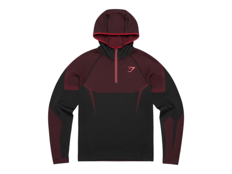 ウォーキング・ランニングウェア  onyx 5.0 red Gymshark Onyx 5.0 Seamless Hoodie Black/Carmine Red Men's - SS26 - US