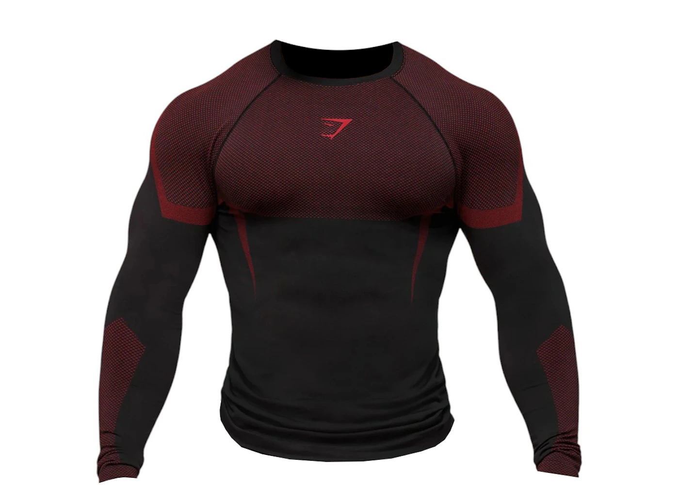 Gymshark Onyx Seamless Long Sleeve T-shirt Black/Carmine Red