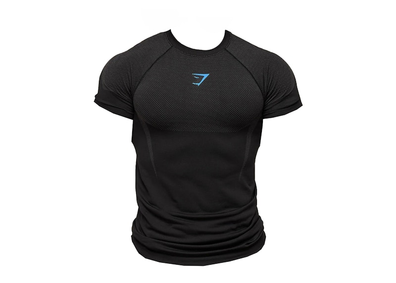 Pre-owned Gymshark Men's Onyx 5.0 Seamless T-shirt In Black/onyx Grey