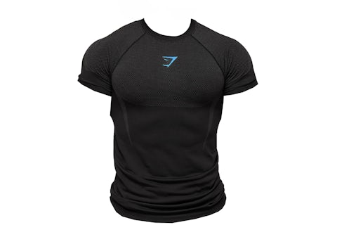 T-shirt sans coutures Gymshark Onyx noir/gris onyx Homme de