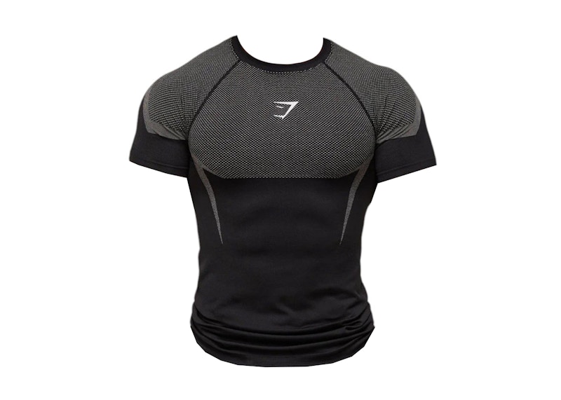 Pre-owned Gymshark Men's Onyx 5.0 Seamless T-shirt In Black/onyx Grey