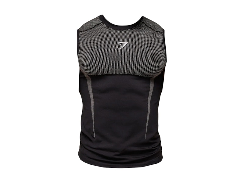 Pre-owned Gymshark Men's Onyx 5.0 Tank In Black/light Grey