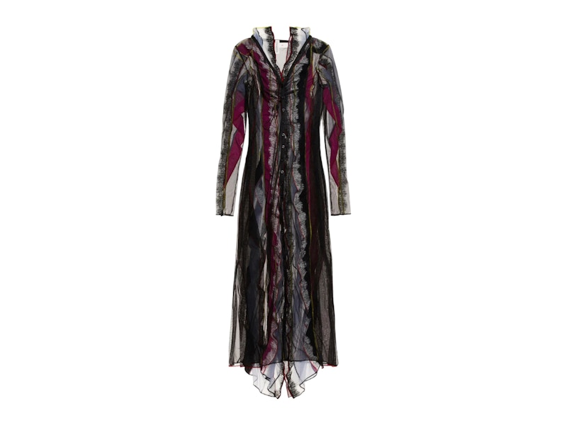 H&M Pre-owned Women's X Glenn Martens Layered Mesh Dress In Black