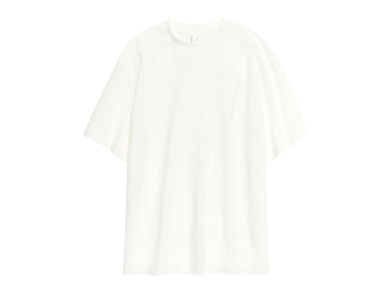 Pre-owned H&m Women's  X Glenn Martens Motif T-shirt In White