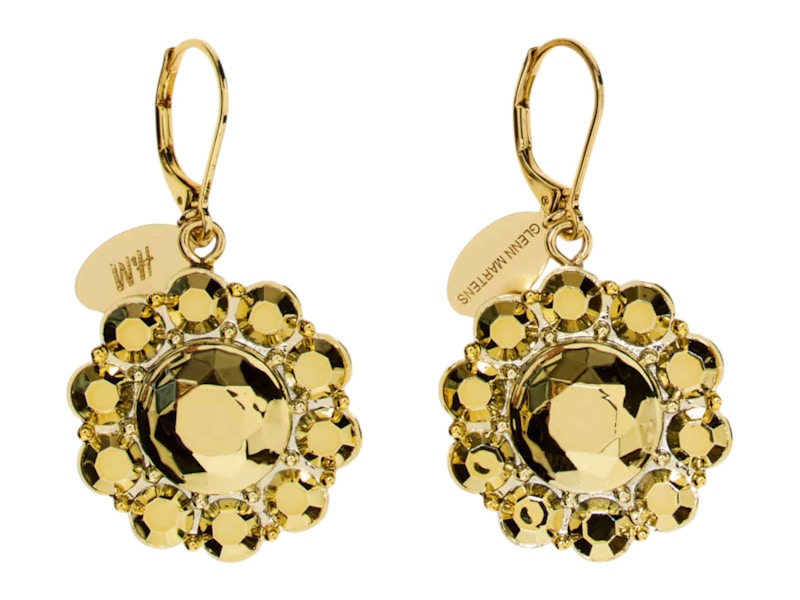 Pre-owned H&m Women's  X Glenn Martens Pendant Earrings In Gold Colored