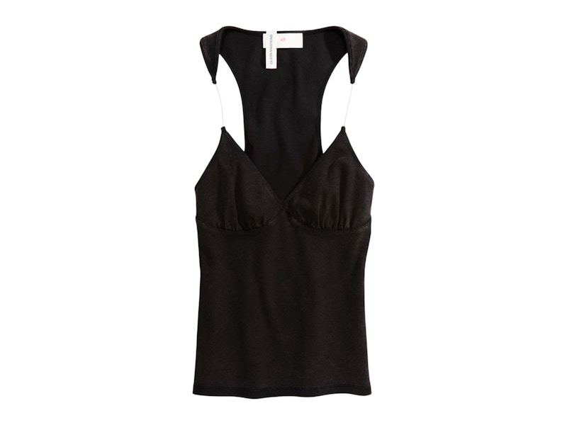 H&M Pre-owned Women's X Glenn Martens Ribbed Tank Top In Black