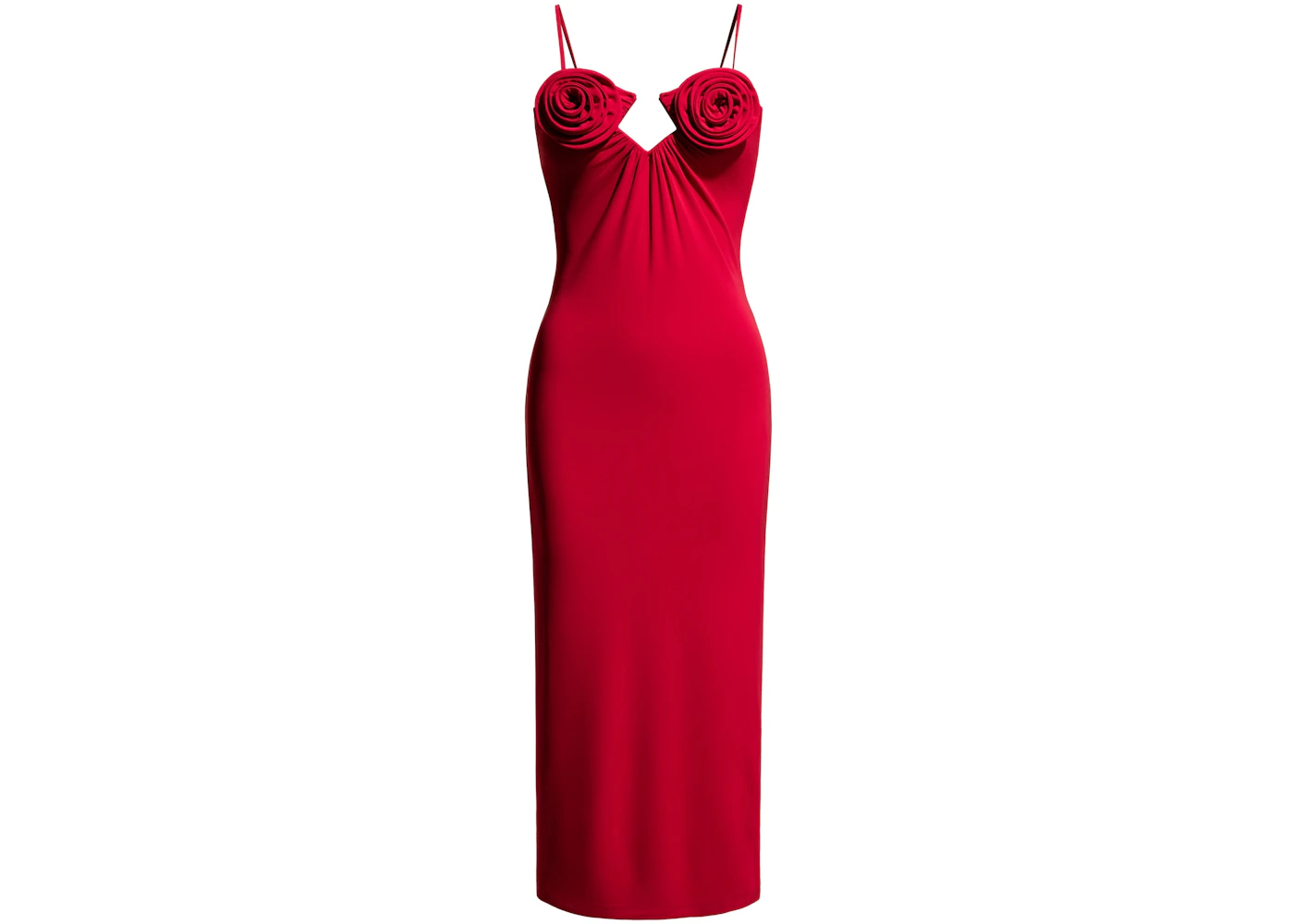 H&M x Magda Butrym Rose-Appliqued Slip Dress Red - SS25 - US H&M x Magda Butrym Rose-Appliqued Slip Dress Red - SS25 - US