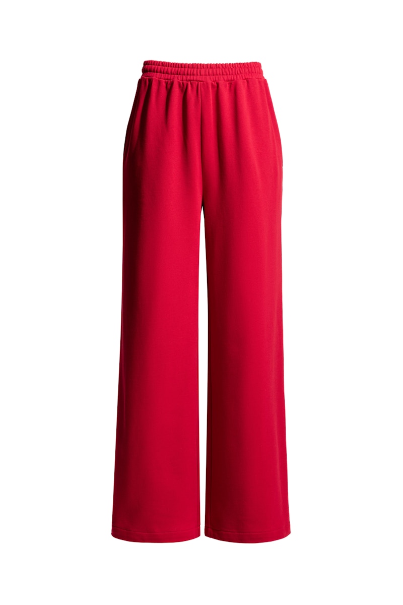 H&M x Magda Butrym Wide-Leg Motif-Detail Joggers Red - SS25 - US