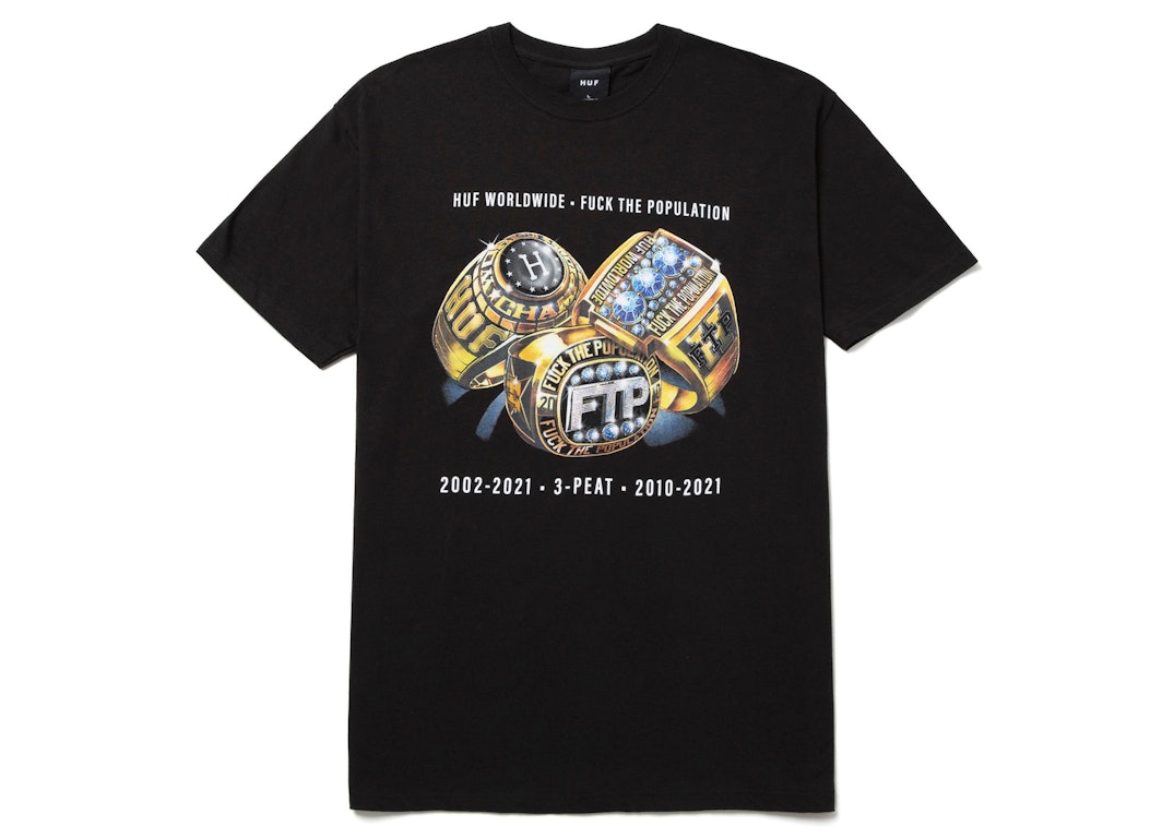 Pre-owned Huf X Ftp 3 Peat T-shirt Black