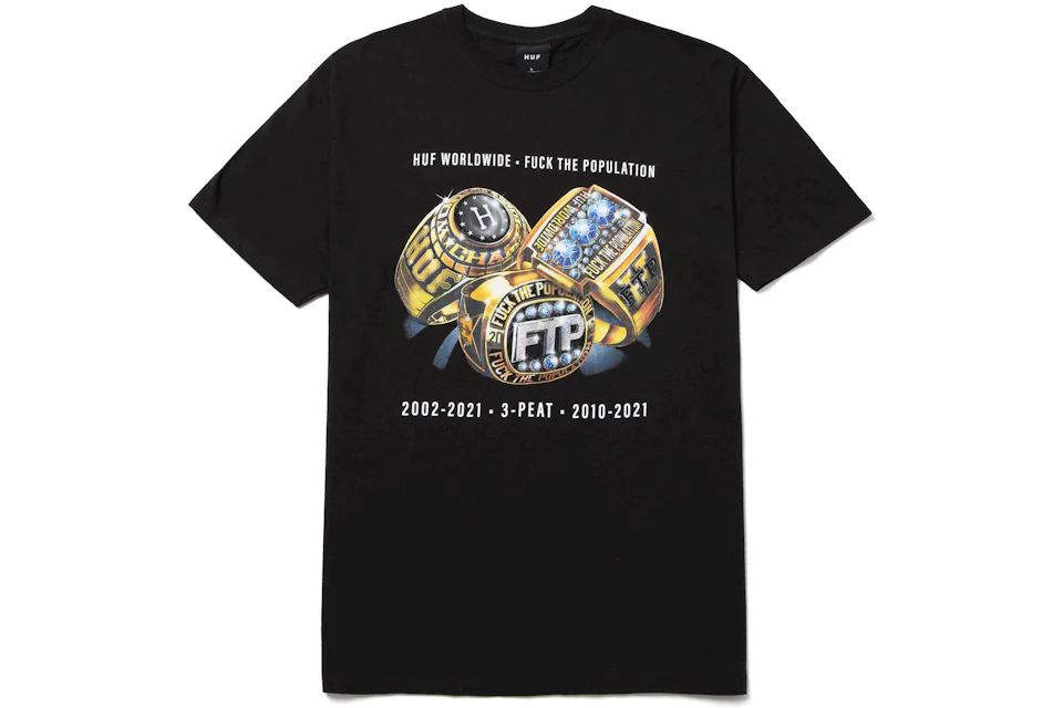 HUF x FTP 3 Peat T-shirt Black
