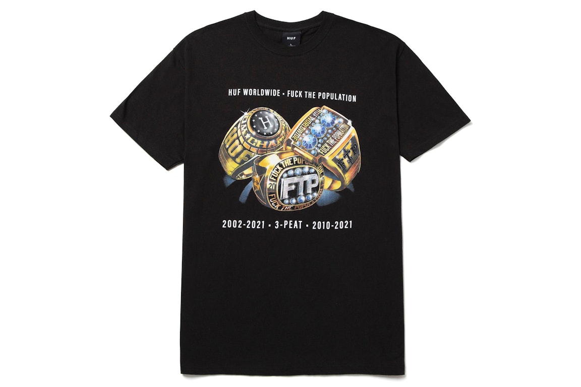 Pre-owned Huf X Ftp 3 Peat T-shirt Black