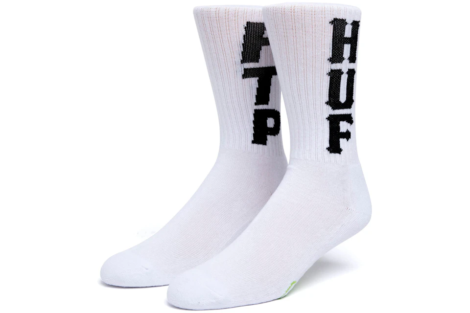 HUF x FTP Crew Socks White