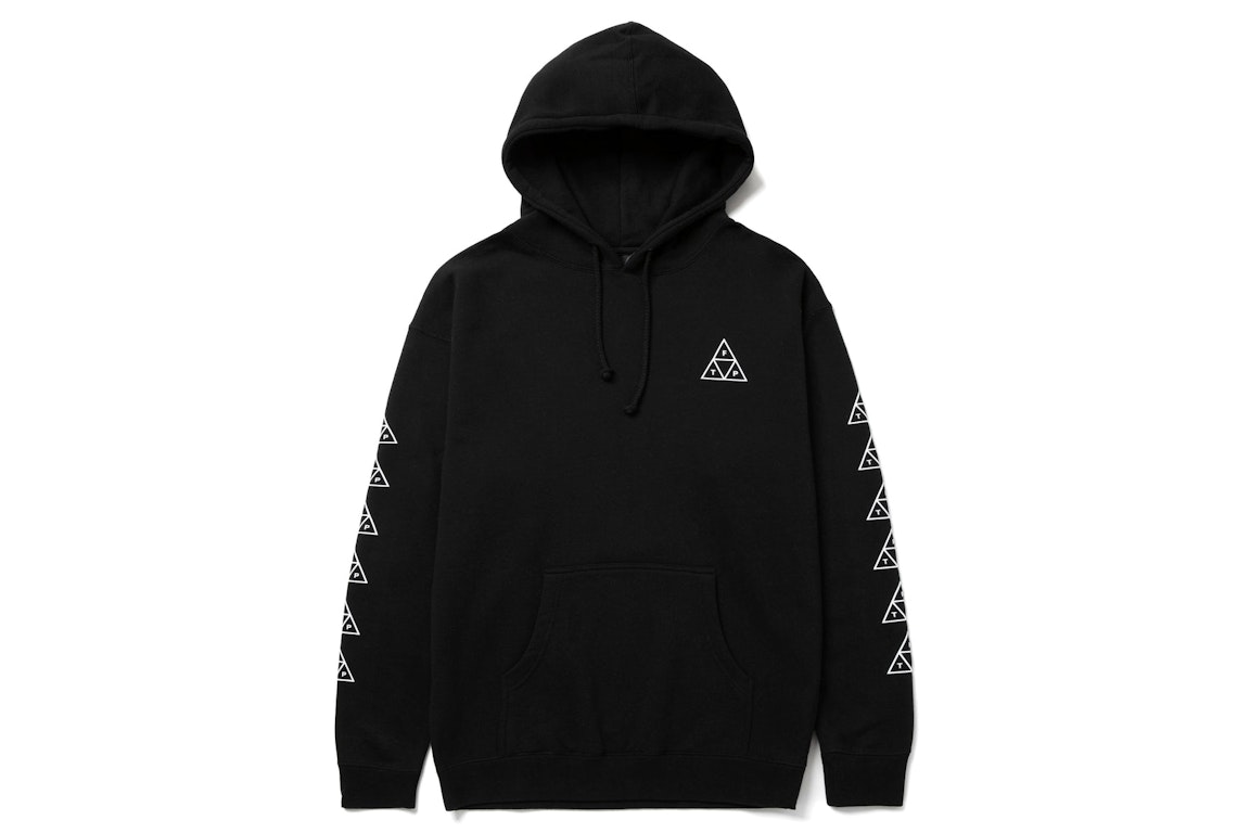 Pre-owned Huf X Ftp Triple Triangle Pullover Hoodie Black