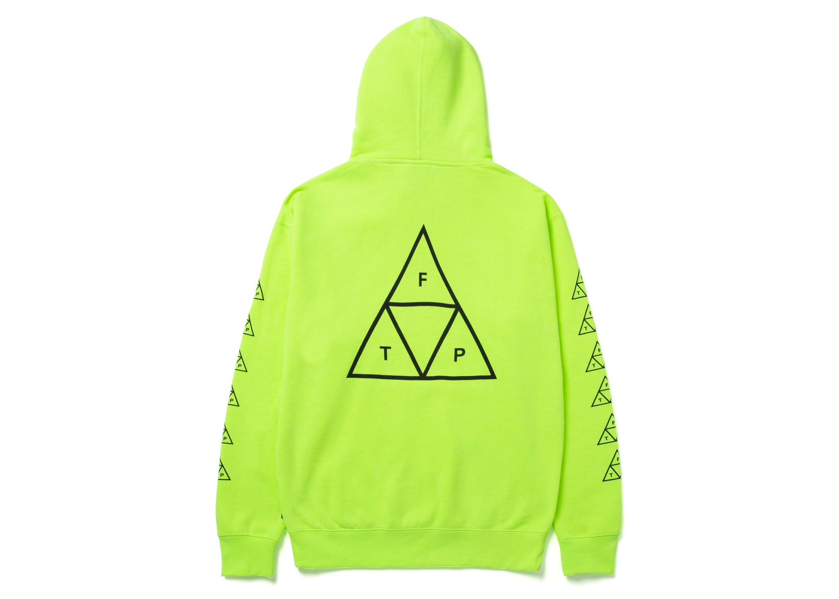 HUF x FTP Triple Triangle Pullover Hoodie Safety Yellow Men s