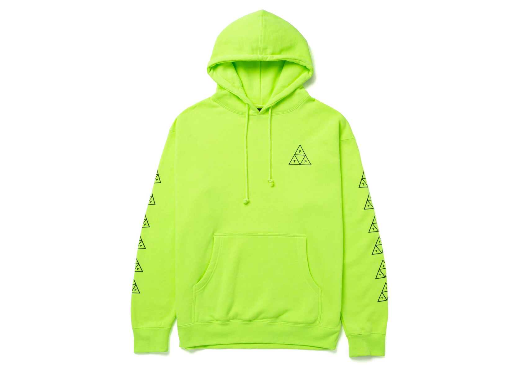 HUF x FTP Triple Triangle Pullover Hoodie Safety Yellow