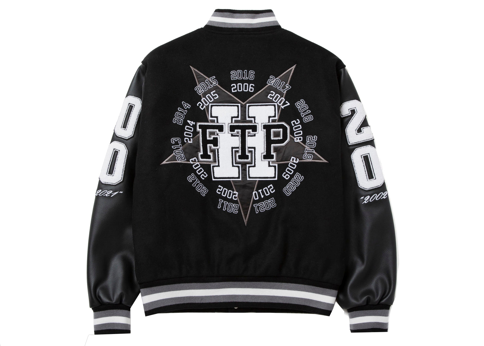 HUF x FTP Varsity Jacket Black
