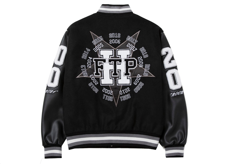 HUF x FTP Varsity Jacket Black