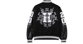 HUF x FTP Varsity Jacket Black