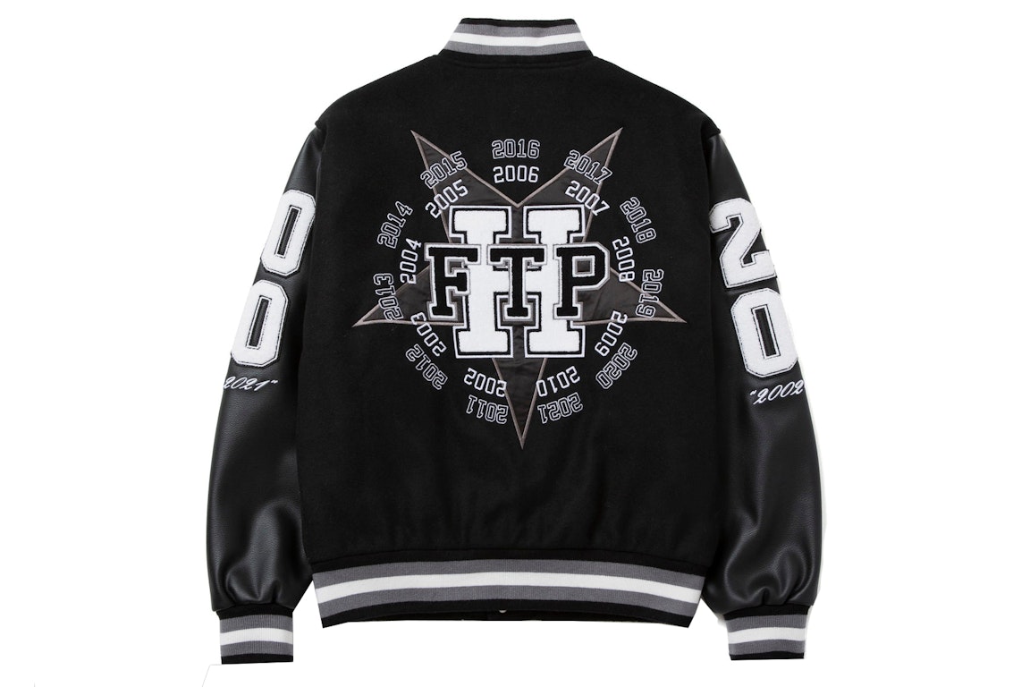 Pre-owned Huf X Ftp Varsity Jacket Black