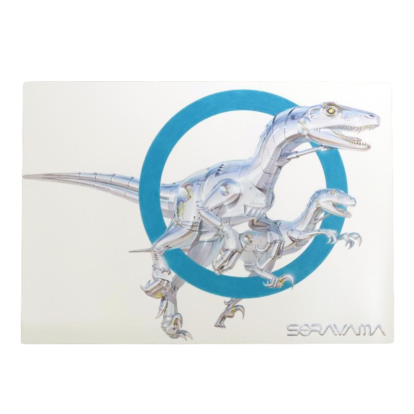 Hajime Sorayama x 2G Dinosaur 1 Poster Metilic Silver