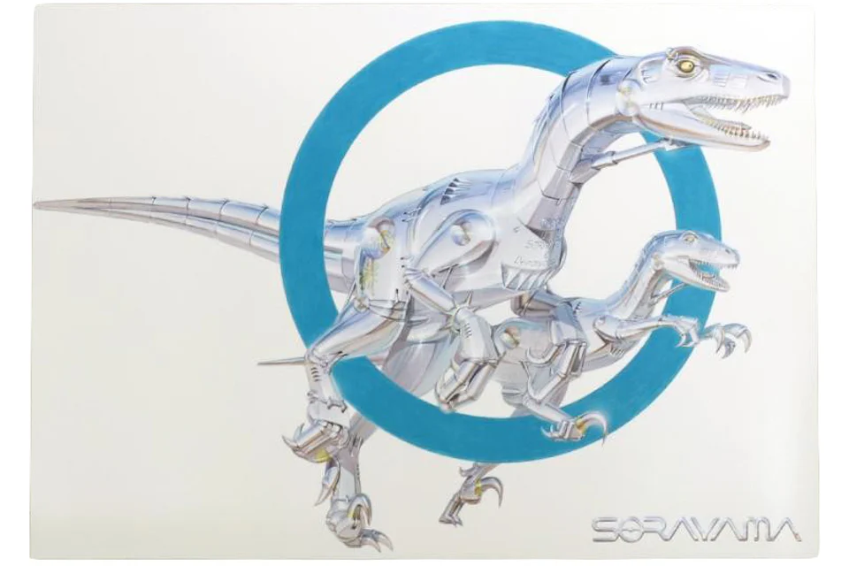 Hajime Sorayama x 2G Dinosaur 1 Poster Metilic Silver
