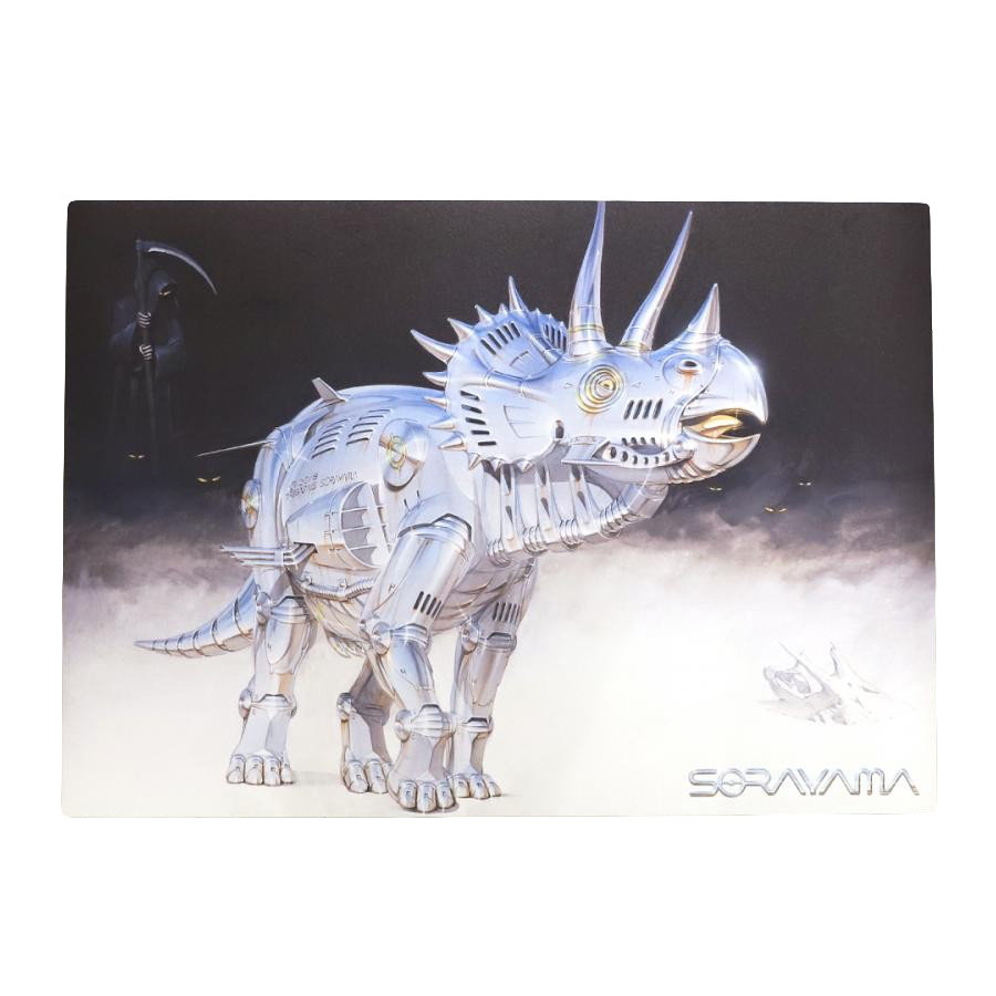 Hajime Sorayama x 2G Dinosaur 3 Poster Metilic Silver