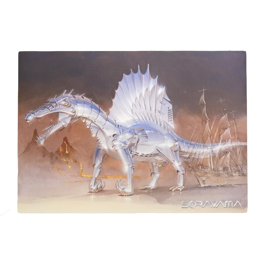Hajime Sorayama x 2G Dinosaur 4 Poster Metilic Silver