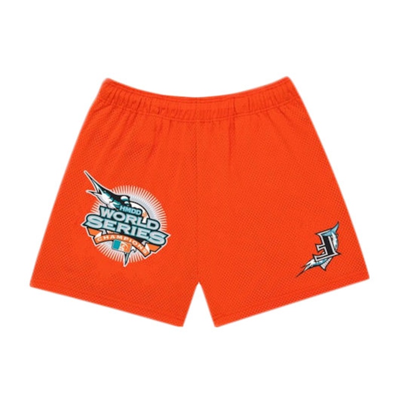 Happy Memories Don't Die Marlins Basketball Short Orange Men's