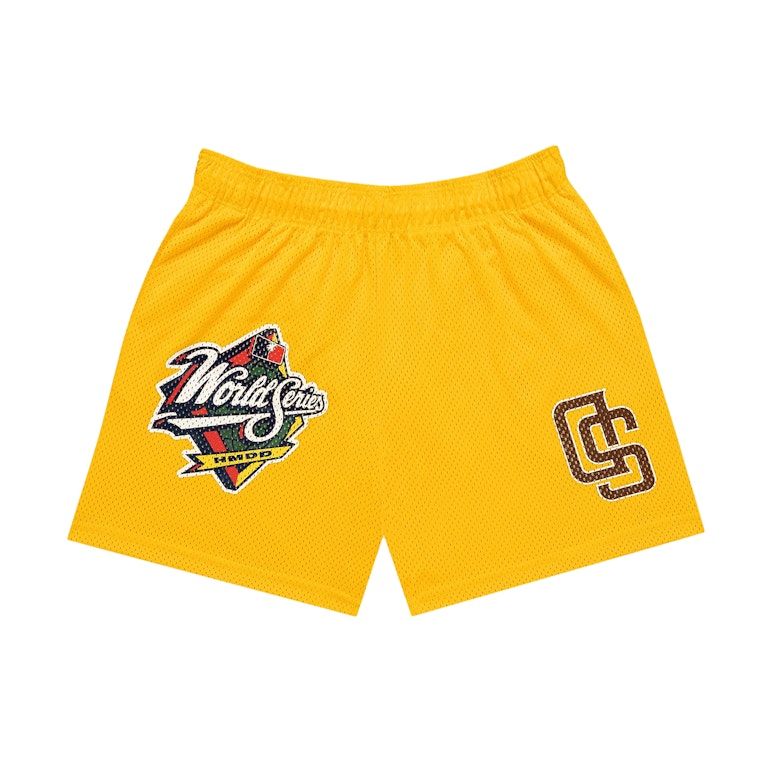 Pre-owned Happy Memories Don't Die Padre$ Basketball Short Gold