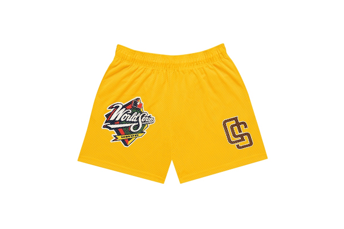 Pre-owned Happy Memories Don't Die Padre$ Basketball Short Gold
