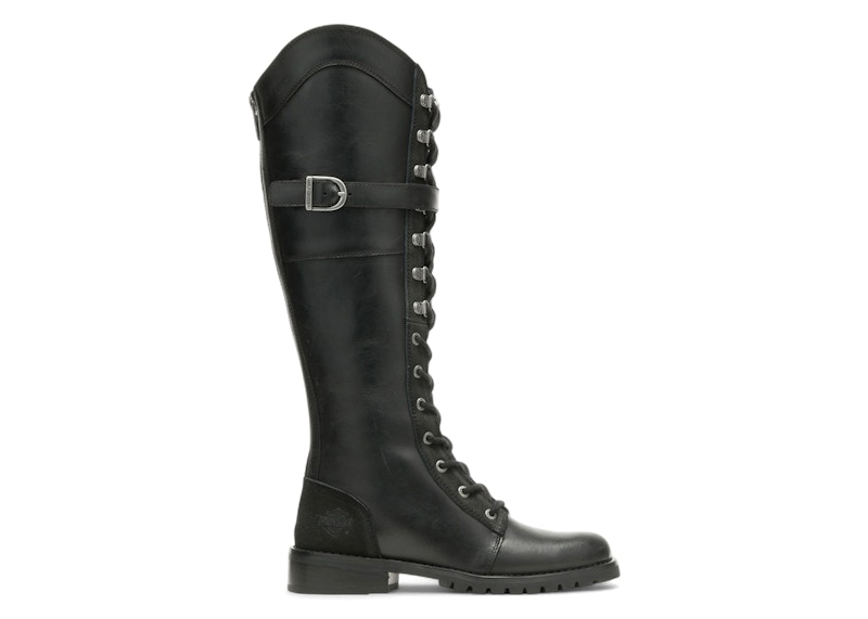 Pre-owned Harley-davidson Harleydavidson Bradner Lace Boots (women's) Sneakers In Black