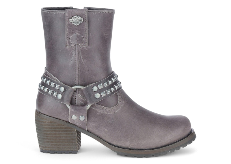 Pre-owned Harley-davidson Harleydavidson Tamori Harness Boots (women's) Sneakers In Gray