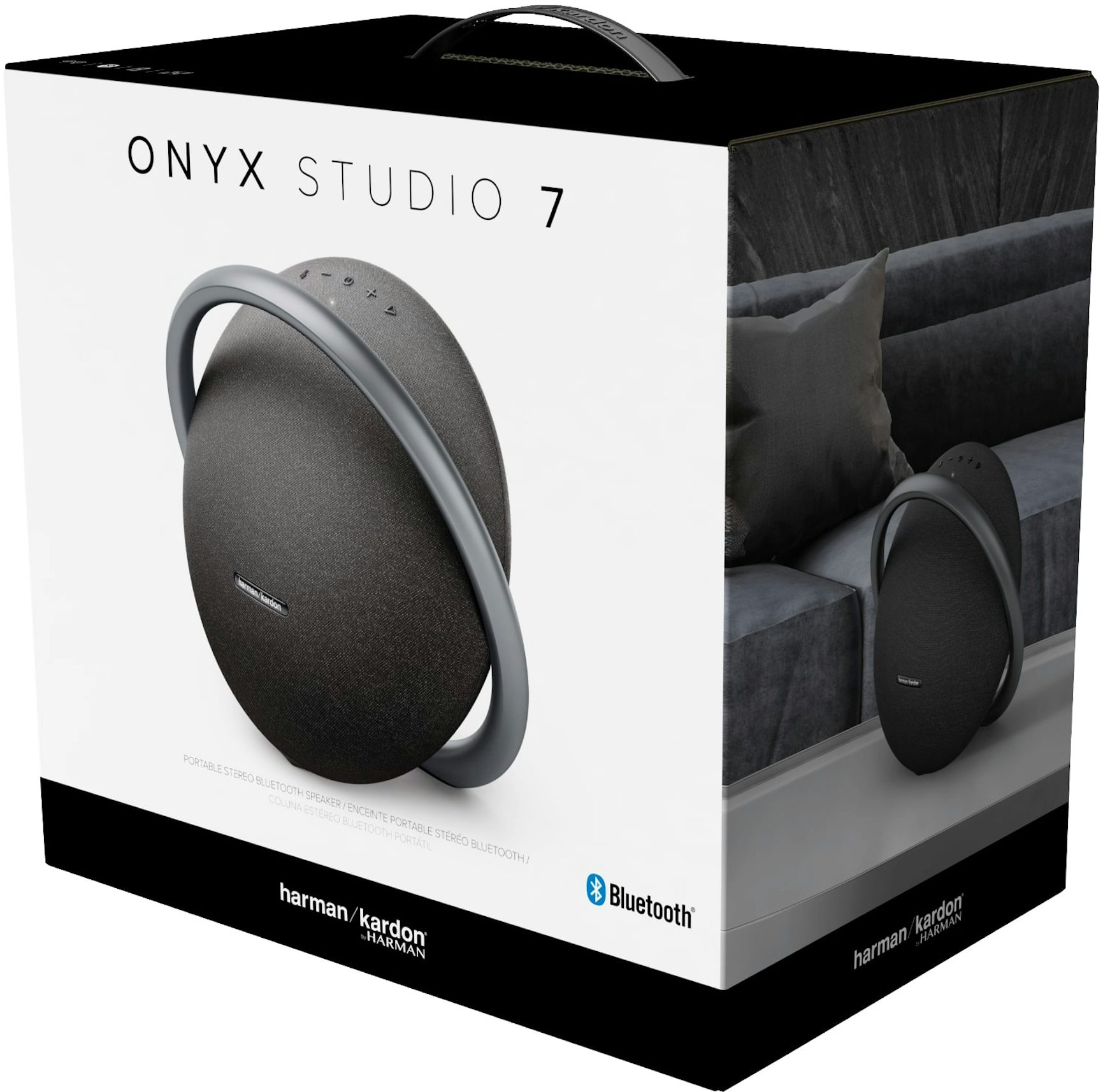 Harman Kardon Onyx Studio 7 Portable Stereo Bluetooth Speaker HKOS7BLKAM  Black - US