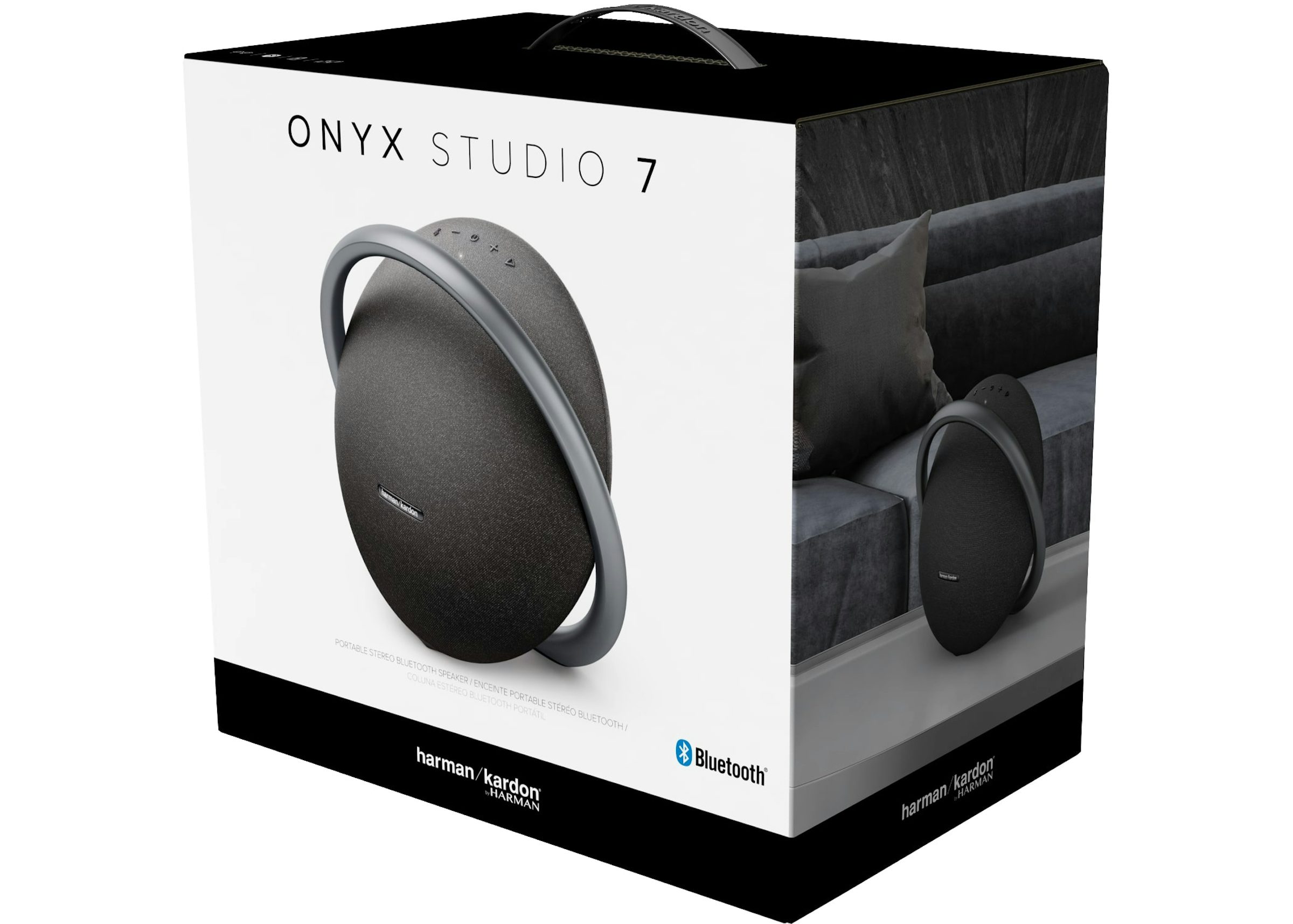 Harman Kardon Onyx Studio 7 Portable Stereo Bluetooth Speaker HKOS7BLKAM  Black - US