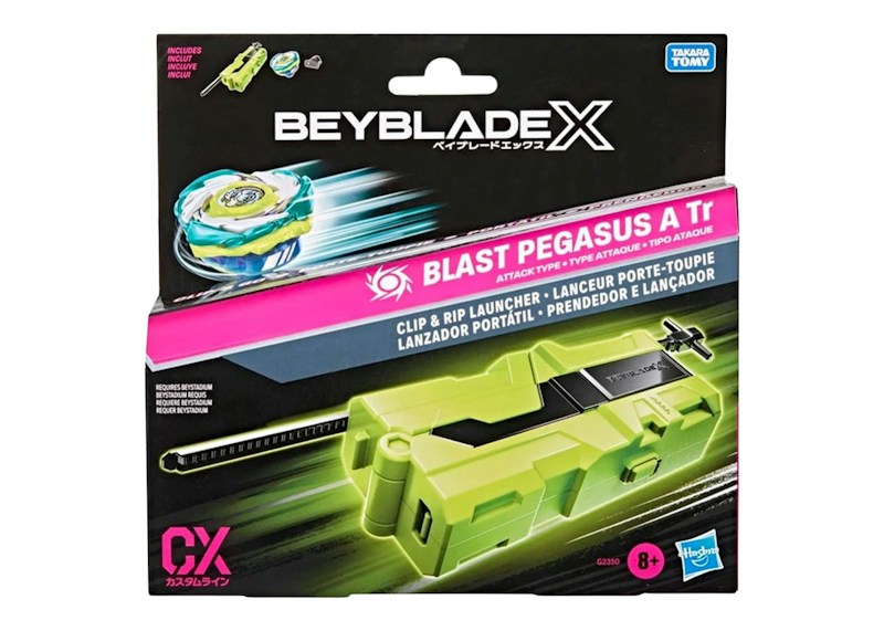 Hasbro Beyblade X Blast Pegasus ATr Clip & Rip Launcher Set - US