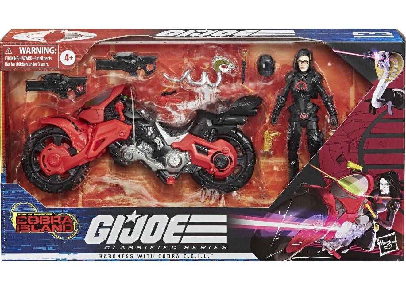 Hasbro G.I. JOE Classified Series Baroness with C.O.I.L. Motorcycle Action  Figure