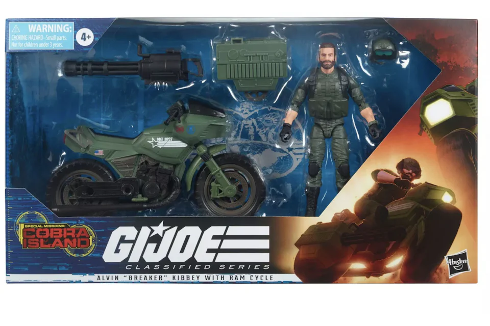 Hasbro G.I. Joe Classified Series Alvin "Breaker" Kibbey with RAM Cycle Action Figure Set