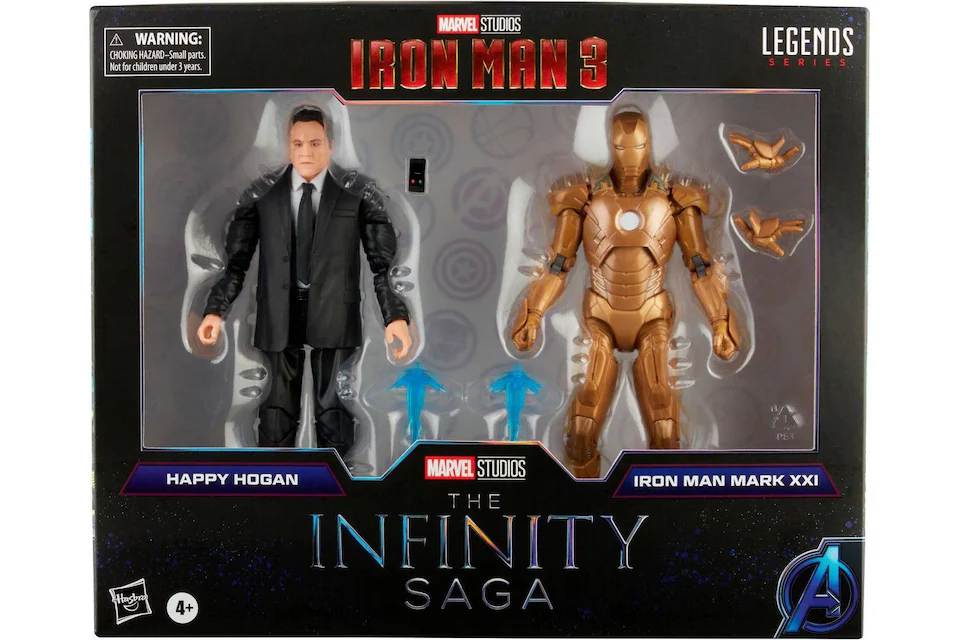 Hasbro Marvel Legends Happy Hogan and Iron Man Mark 21 The Infinity Saga Action Figure