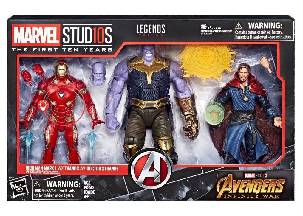 Hasbro Marvel Legends Infinity War: Iron Man Mark L, Thanos, Dr. Strange  3-Pack Action Figure