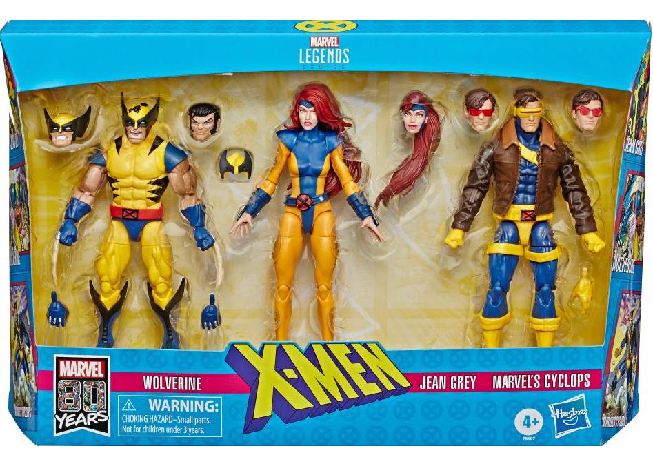 Hasbro Marvel Legends X-Men Wolverine, Jean Grey, Marvel's Cyclops 