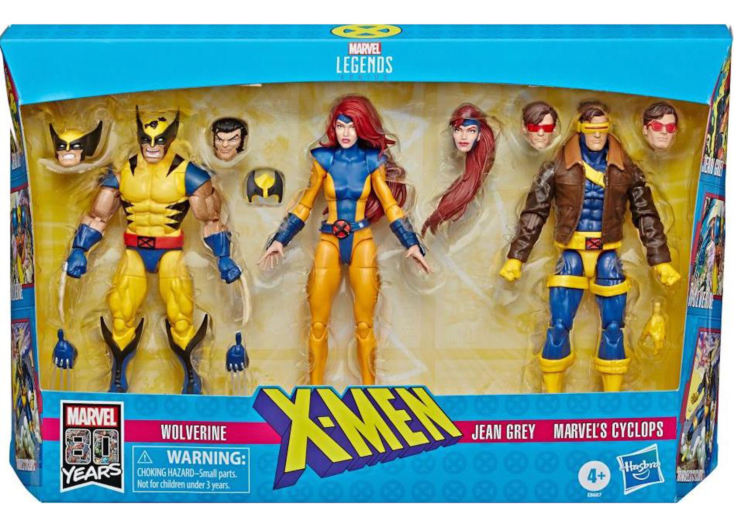 Hasbro Marvel Legends X-Men Wolverine, Jean Grey, Marvel's Cyclops 3-Pack  Action Figure - SS19 - US